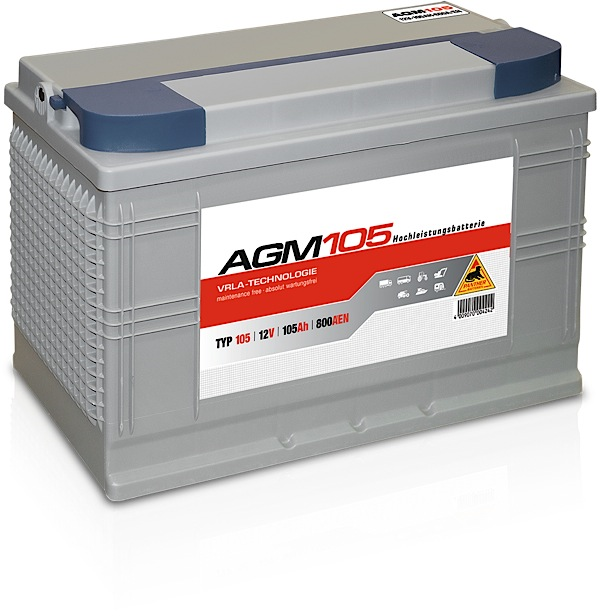 Akumulator AGM105 105Ah D+ 800A(EN) 345x175x230 - AGM - Bartog ...